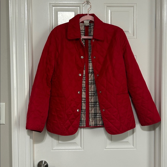 Petite Sophisticate Red Jacket with Plaid Lining - Picture 1 of 5